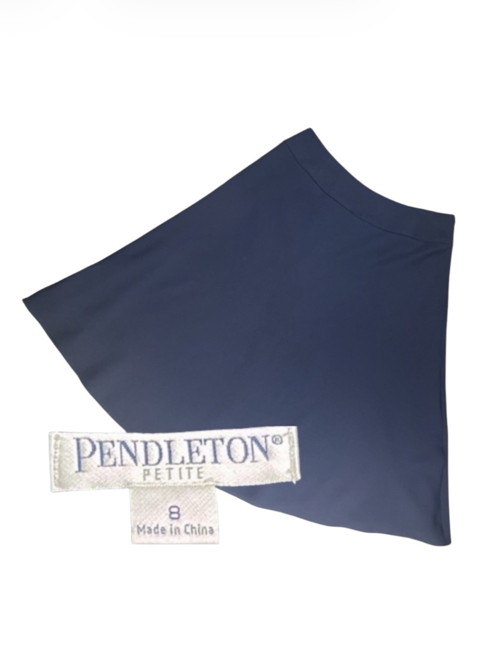 Pendleton A-line Mid Length Navy Blue Skirt, 8 Petite